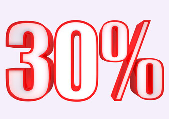 30 Percent off 3d Sign on White Background, Special Offer 30% Discount Tag, Sale Up to 30 Percent Off,big offer, Sale, Special Offer Label, Sticker, Tag, Banner, Advertising, offer Icon