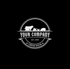 Farm vintage emblem logo