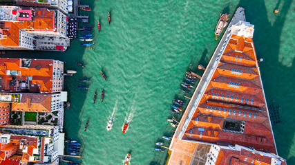 Fototapeta na wymiar Aerial View of Venice Grand Canal