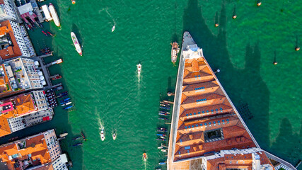 Aerial View of Venice Rooftops and Canals