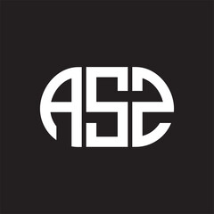 Obraz premium ASZ letter logo design on black background. ASZ