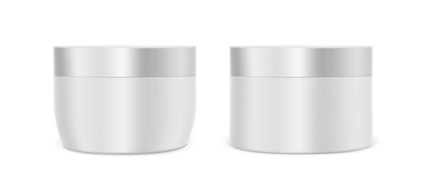 Cosmetic bottles for spa or skin care product isolated on white background.