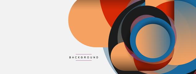 Creative geometric wallpaper. Minimal abstract background. Circles composition vector illustration for wallpaper banner background or landing page