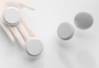 Button badge pin tag mockup