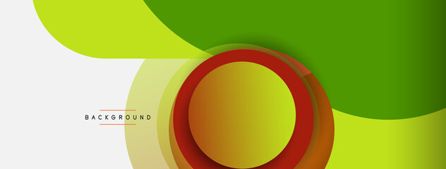Circle and round shapes abstract background. Vector illustration for wallpaper banner background or landing page