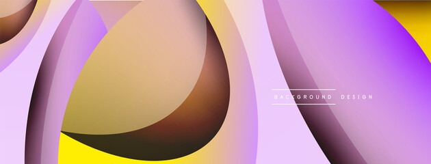 Creative geometric wallpaper. Minimal abstract background. Circle and wave composition vector illustration for wallpaper banner background or landing page