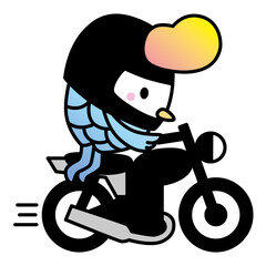 つっぱりアマビエ君、バイクに乗る。
コロナで流行った日本の妖怪「アマビエ」。
あまりにも、コロナが長引くので、アマビエもグレちゃいましたよ。
ポンパドールのヘアスタイルがお気に入りのアマビエ君は、ちょっとドジだけど、熱いハートの持ち主です。
ベクターイラスト。