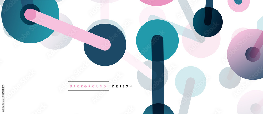 Poster network concept abstract background. dots connection. big data idea. business template for wallpaper