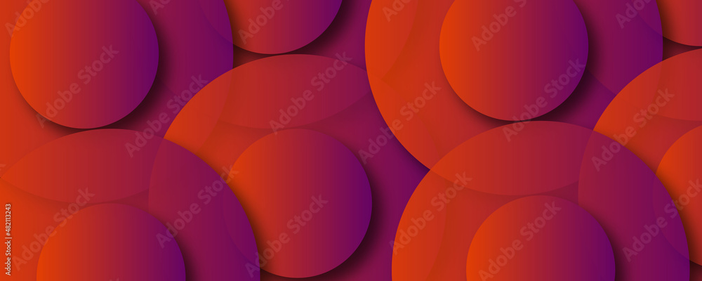 Poster colorful gradient circle shape minimal background design .