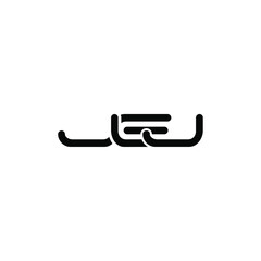 JEJ Letter Initial Logo Design Template Vector Illustration - obrazy, fototapety, plakaty