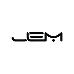 JEM Letter Initial Logo Design Template Vector Illustration