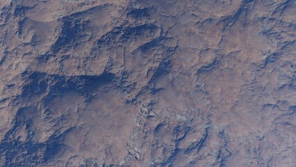 Fototapeta premium 3d render of abstract planet surface with high detailed relief