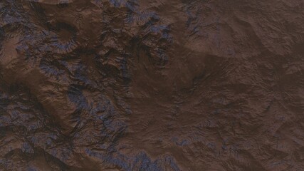 3d render of abstract planet surface with high detailed relief