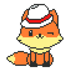 Fototapeta premium Dog pixel art.