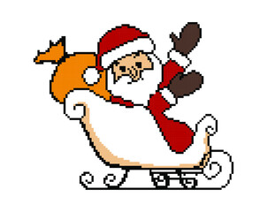 Santa Claus pixel art.