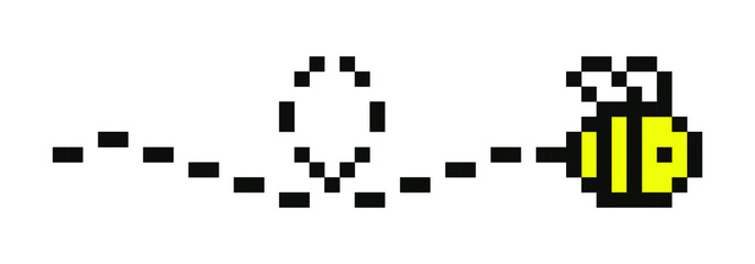 bee pixel art.