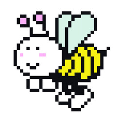 Fototapeta premium bee pixel art.