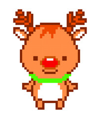 Naklejka premium deer pixel art.
