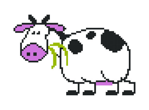 cow pixel art.