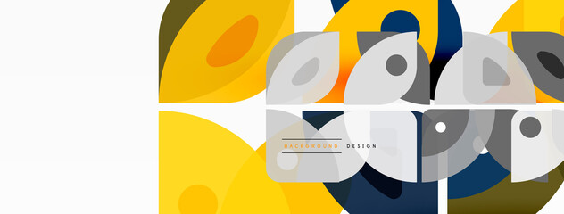 Lines, squares, circles and triangles. Geometric abstract background for wallpaper, banner, background, presentation or landing page