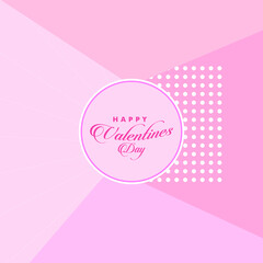 Pink color Happy Valentine's Day greeting card with contemporary background