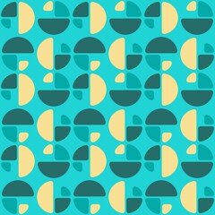 Rounded abstract seamless pattern - accent for any surfaces.