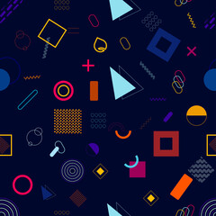 Seamless Memphis Retro Design