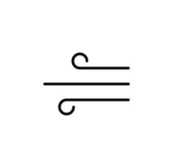 Wind, Air Solid Icon, Vector, Illustration, Logo Template. Suitable For Many Purposes.