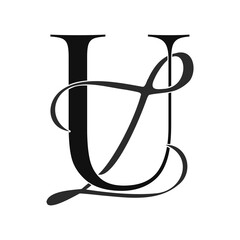 uz, zu, monogram logo. Calligraphic signature icon. Wedding Logo Monogram. modern monogram symbol. Couples logo for wedding
