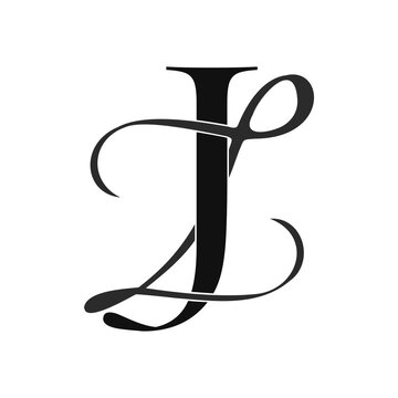 jz, zj, monogram logo. Calligraphic signature icon. Wedding Logo Monogram. modern monogram symbol. Couples logo for wedding