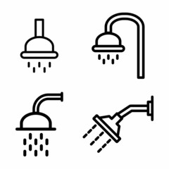 Shower Icon Design Vector Logo Template Illustration Sign And Symbol
