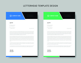 Business letterhead template or Corporate letterhead template design