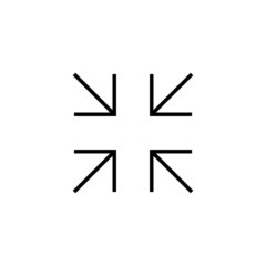 Fototapeta premium Fullscreen Icon. Expand to full screen sign and symbol. Arrows symbol