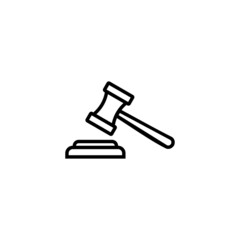 Gavel icon. judge gavel sign and symbol. law icon. auction hammer