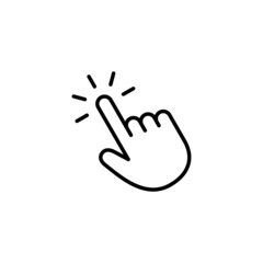 Hand click icon. pointer sign and symbol. hand cursor icon