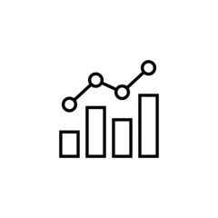 Growing graph Icon. Chart sign and symbol. diagram icon