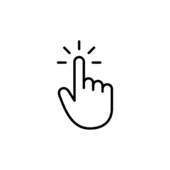 Hand cursor icon. cursor sign and symbol. hand cursor icon clik