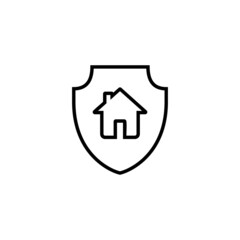 house insurance icon. house protection sign and symbol