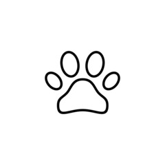 Paw icon. paw print sign and symbol. dog or cat paw