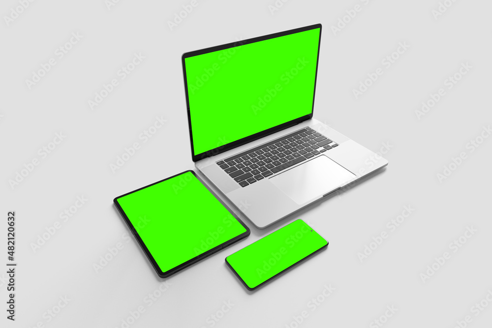Poster screen device mock up - 3d rendering