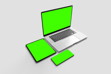 Screen device mock up - 3d rendering