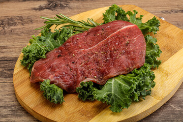 Raw beef steak for grill