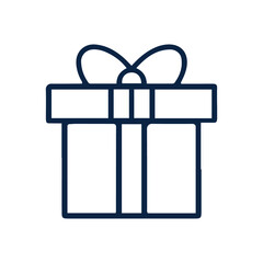 Gift box package or present icon