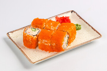 Japanese Sushi roll with crab surimi