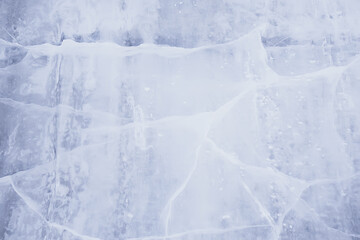 Fototapeta na wymiar ice texture cracks baikal, abstract background winter ice transparent blue