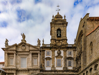Fototapeta na wymiar 14th-century Franciscan Monument Church of Saint Francis in Porto, Portugal