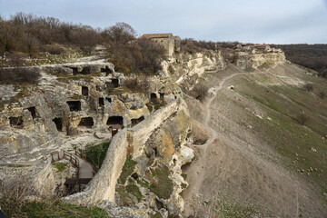 Fototapeta na wymiar Cave city Chufut-Kale in Bakhchysarai, Crimea