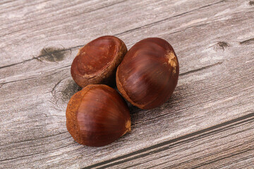 Organic natural sweet Chestnut heap