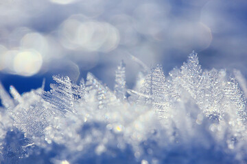 abstract winter background hoarfrost frost ice snow seasonal