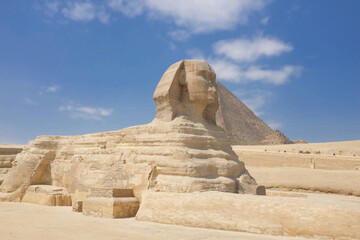 Sphinx and Giza Pyramids in Cairo - Egypt